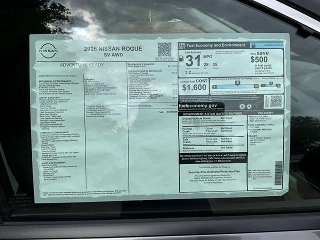 new 2026 Nissan Rogue car, priced at $33,748