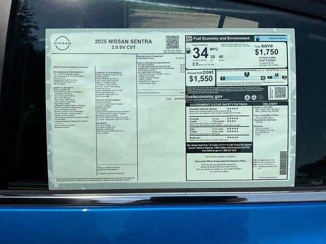 new 2025 Nissan Sentra car, priced at $23,912