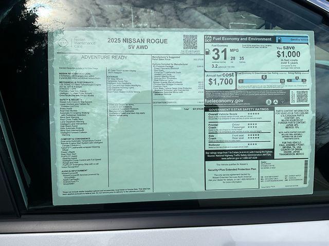 new 2025 Nissan Rogue car, priced at $36,960