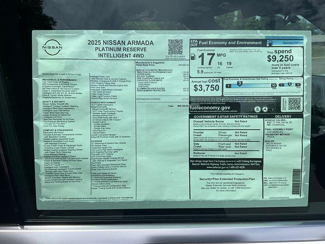 new 2025 Nissan Armada car, priced at $83,866