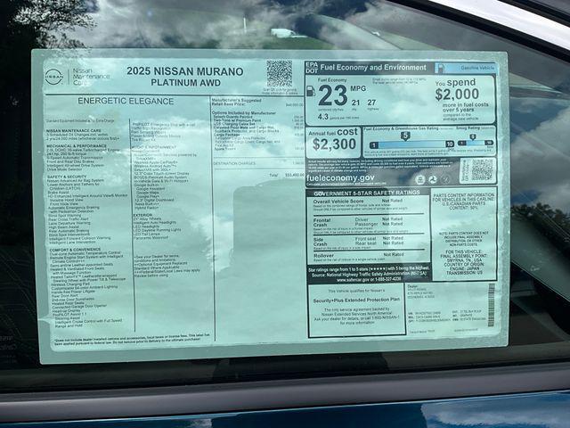 new 2025 Nissan Murano car, priced at $52,660
