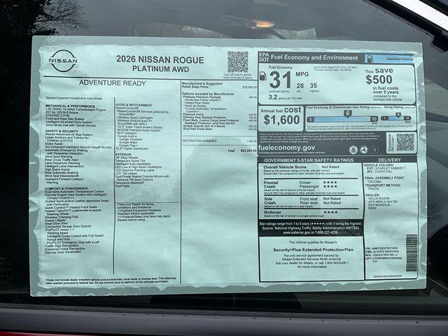 new 2026 Nissan Rogue car, priced at $41,766