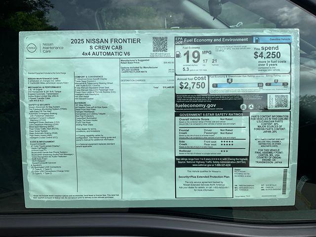 new 2025 Nissan Frontier car, priced at $36,996