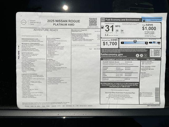 new 2025 Nissan Rogue car, priced at $42,171