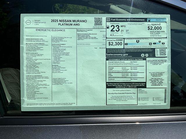 new 2025 Nissan Murano car, priced at $52,275