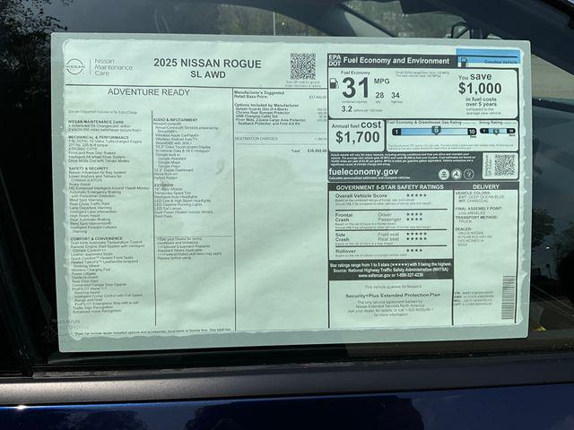 new 2025 Nissan Rogue car, priced at $37,956
