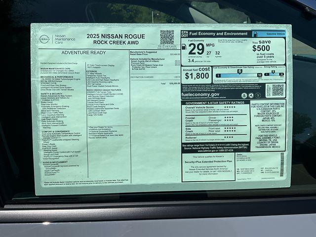 new 2025 Nissan Rogue car, priced at $36,050