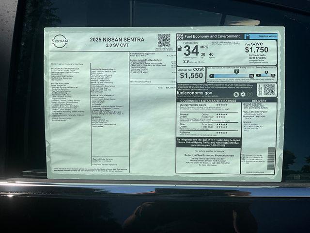 new 2025 Nissan Sentra car, priced at $22,843
