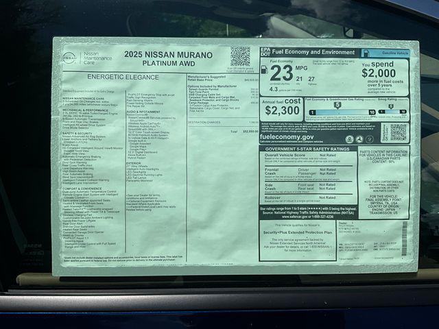 new 2025 Nissan Murano car, priced at $53,100
