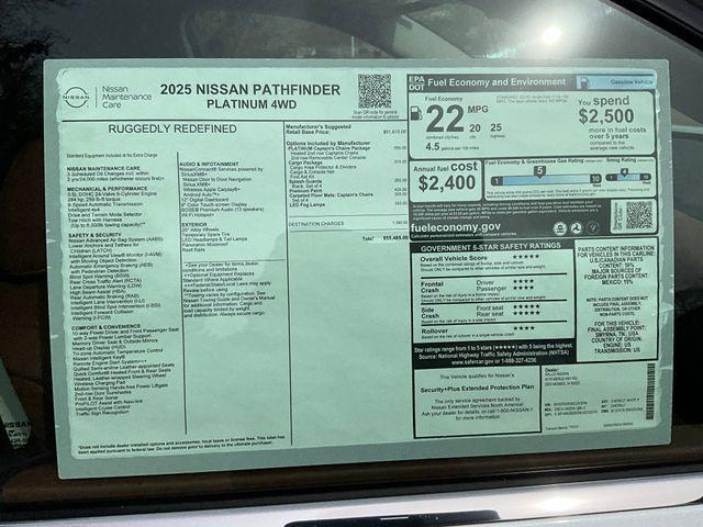 new 2025 Nissan Pathfinder car, priced at $55,733