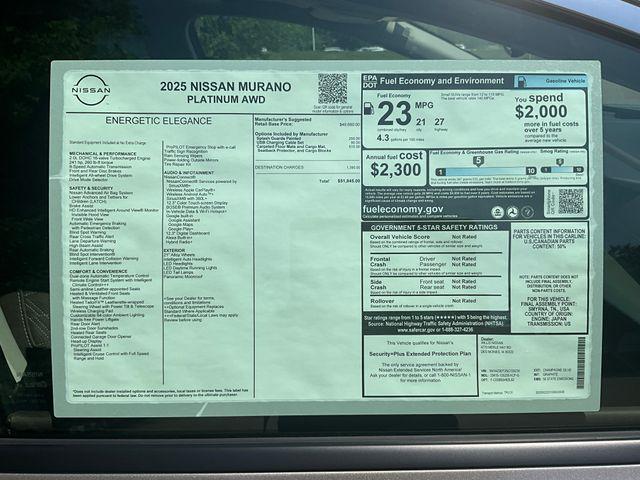 new 2025 Nissan Murano car, priced at $51,845