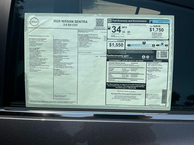new 2025 Nissan Sentra car, priced at $23,912
