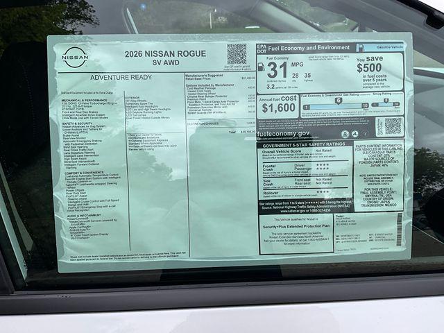new 2026 Nissan Rogue car, priced at $33,801