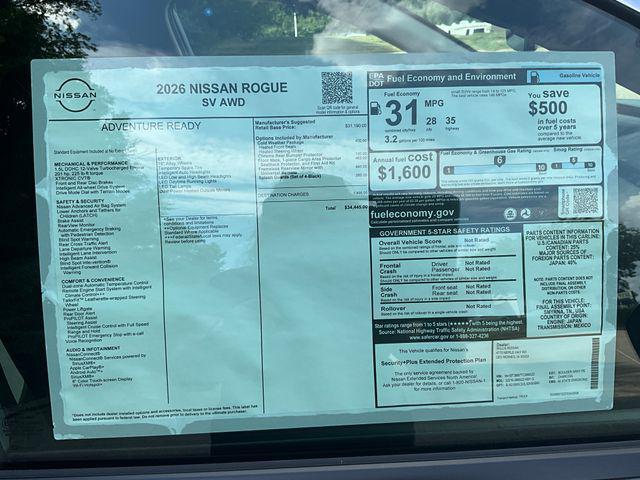 new 2026 Nissan Rogue car, priced at $32,770