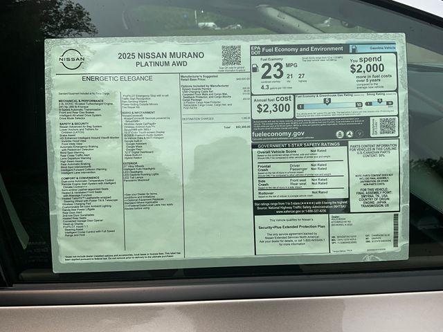 new 2025 Nissan Murano car, priced at $52,300