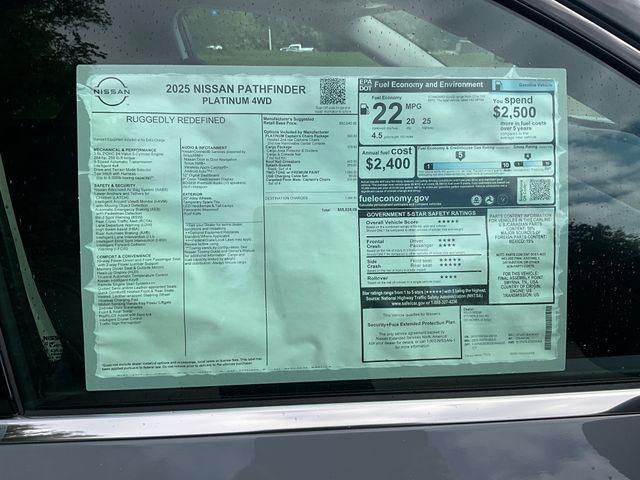 new 2025 Nissan Pathfinder car, priced at $55,329