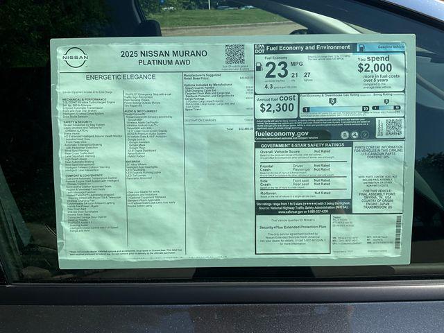 new 2025 Nissan Murano car, priced at $50,678