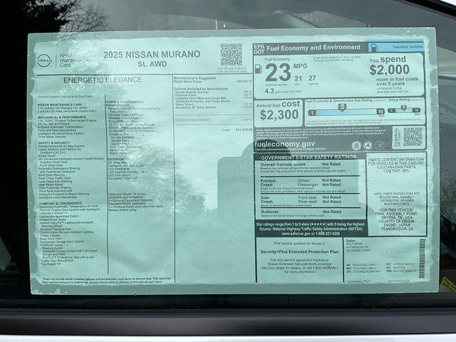 new 2025 Nissan Murano car, priced at $50,399