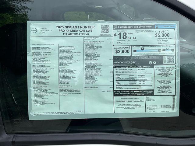 new 2025 Nissan Frontier car, priced at $50,540