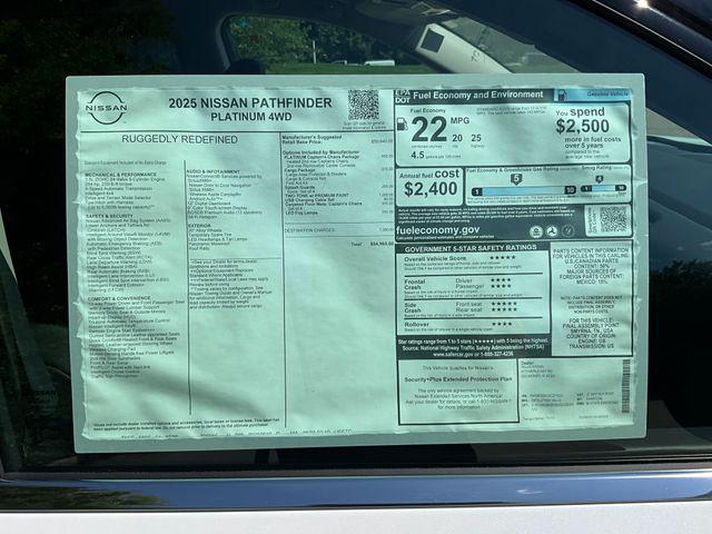 new 2025 Nissan Pathfinder car, priced at $54,960