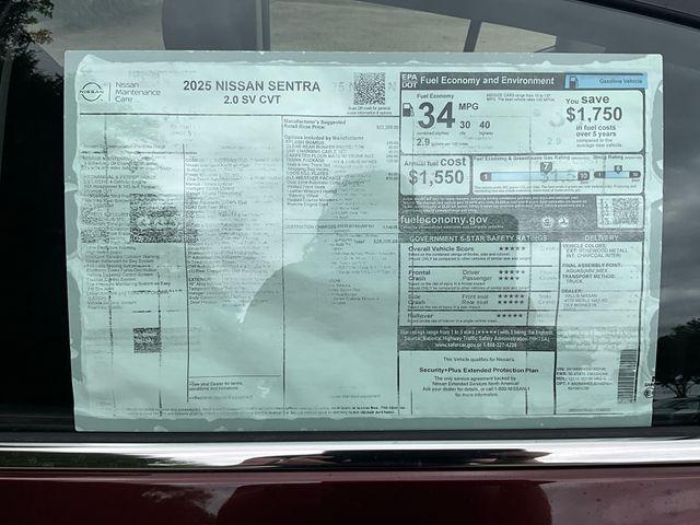 new 2025 Nissan Sentra car, priced at $24,380