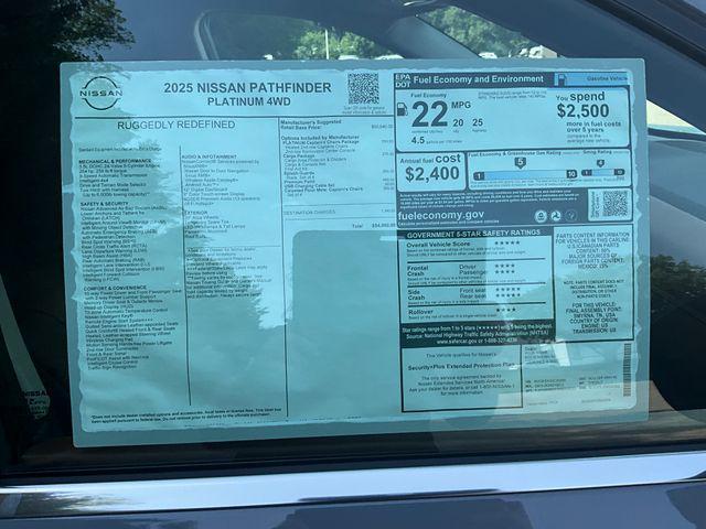 new 2025 Nissan Pathfinder car, priced at $54,328