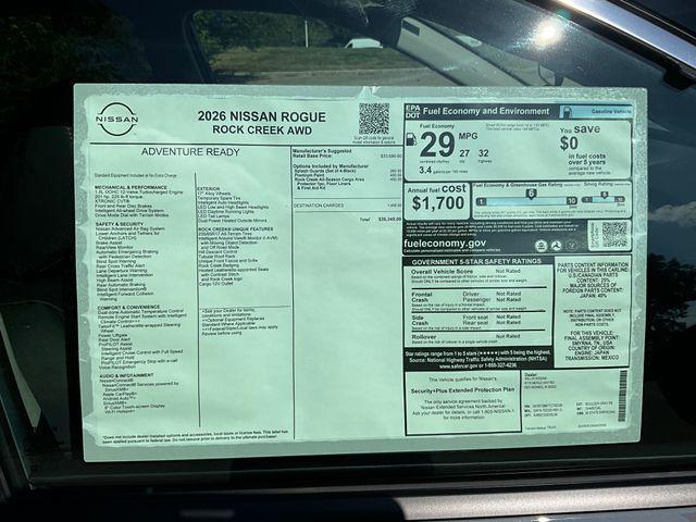 new 2026 Nissan Rogue car, priced at $34,664