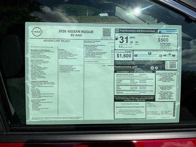 new 2026 Nissan Rogue car, priced at $33,176