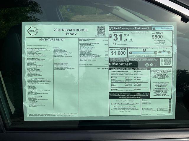 new 2026 Nissan Rogue car, priced at $34,215
