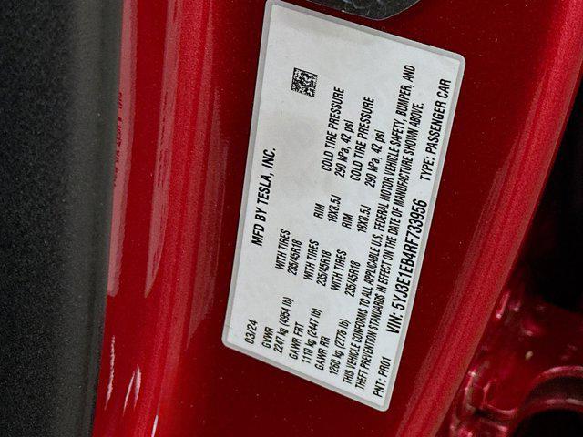 used 2024 Tesla Model 3 car, priced at $34,399