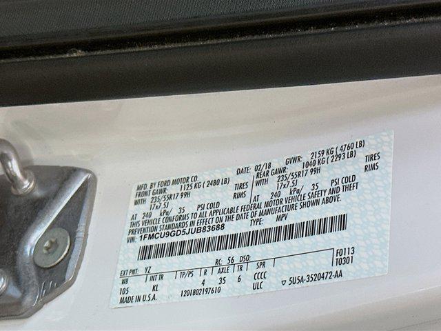 used 2018 Ford Escape car, priced at $13,696