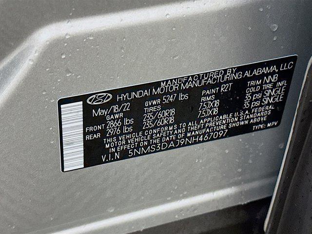 used 2022 Hyundai Santa Fe car, priced at $24,597