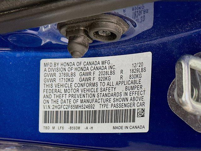used 2021 Honda Civic car, priced at $18,797
