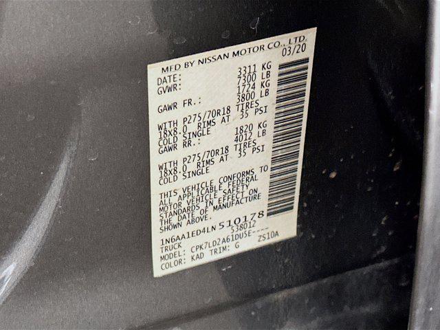used 2020 Nissan Titan car, priced at $28,399