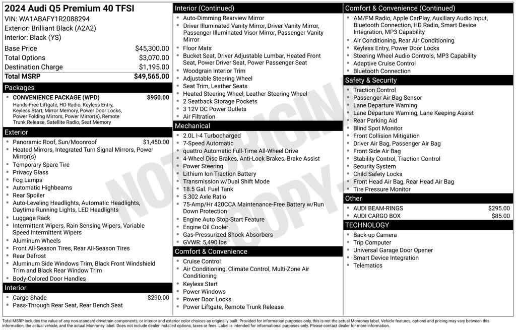 used 2024 Audi Q5 car, priced at $34,948