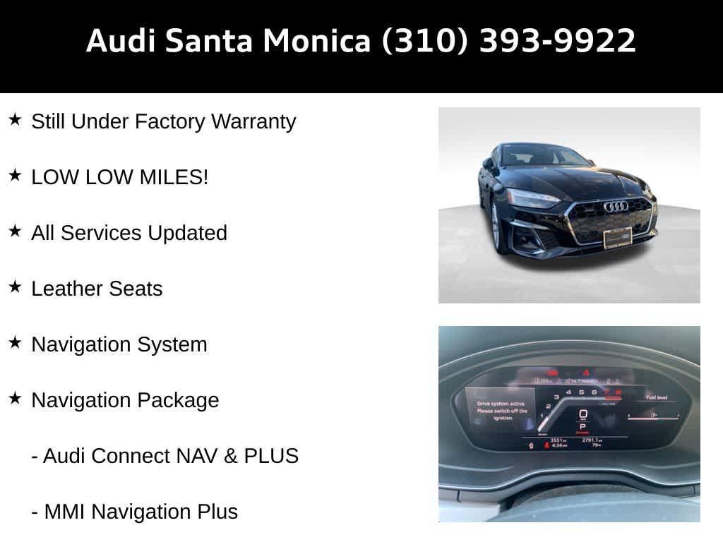 used 2024 Audi A5 Sportback car, priced at $39,043