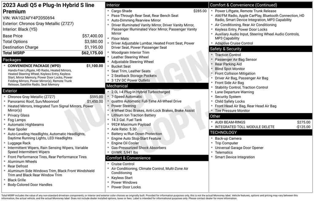 used 2023 Audi Q5 e car, priced at $34,441