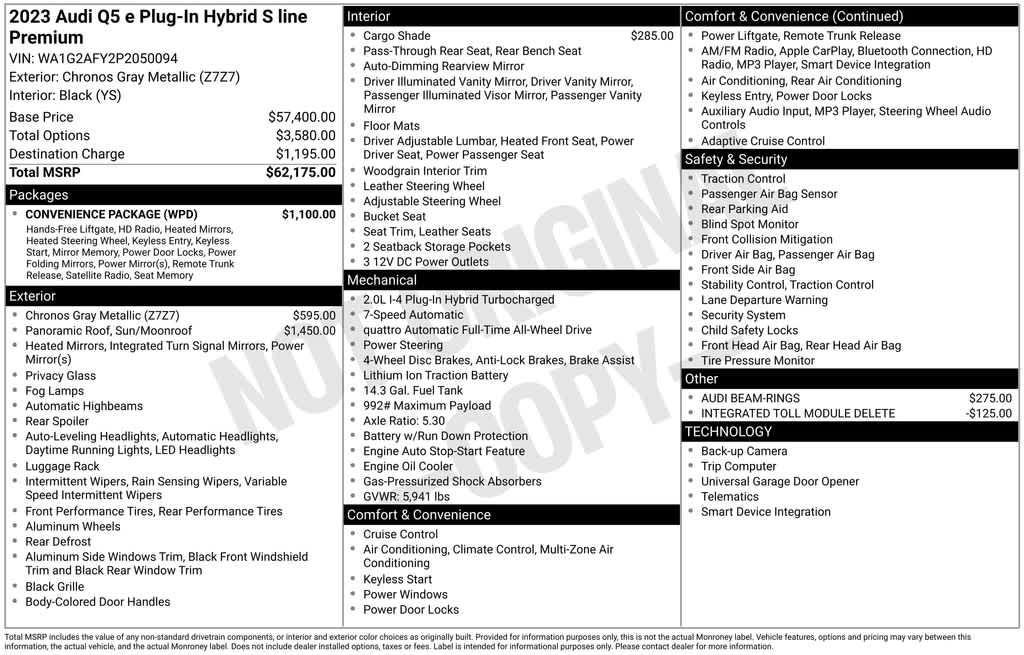 used 2023 Audi Q5 e car, priced at $33,477