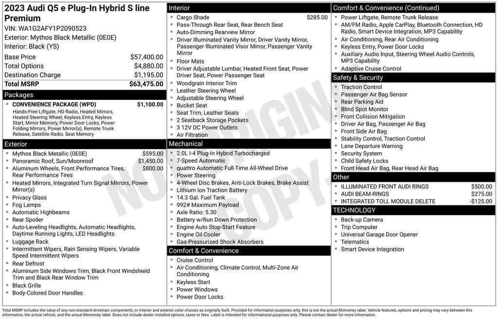 used 2023 Audi Q5 e car, priced at $32,998