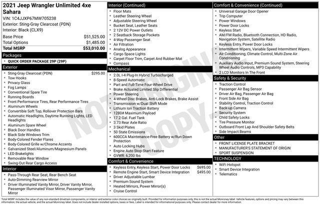 used 2021 Jeep Wrangler Unlimited 4xe car, priced at $33,751