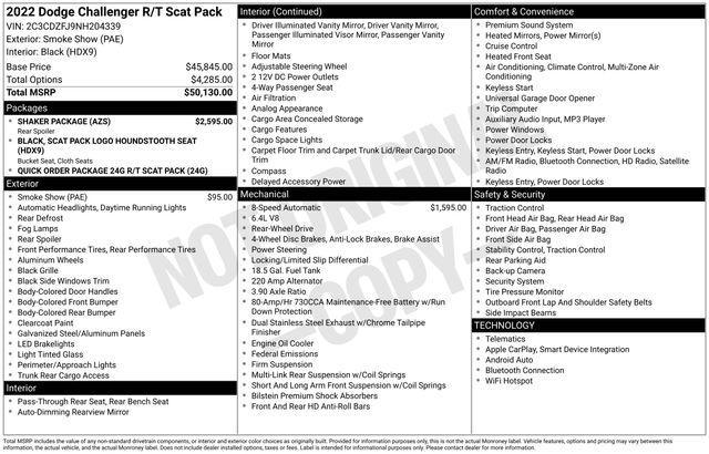 used 2022 Dodge Challenger car, priced at $42,875