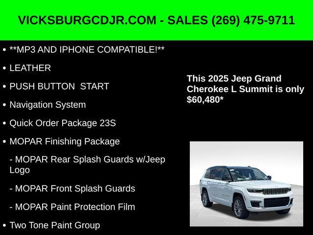 new 2025 Jeep Grand Cherokee L car, priced at $60,480
