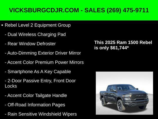 new 2025 Ram 1500 car, priced at $61,744