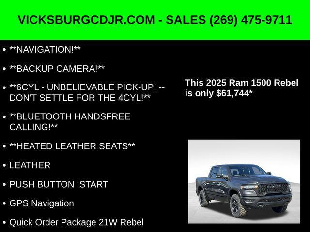 new 2025 Ram 1500 car, priced at $61,744