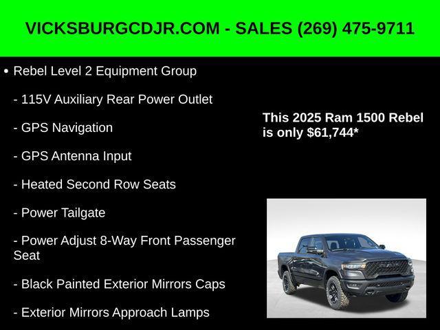 new 2025 Ram 1500 car, priced at $61,744