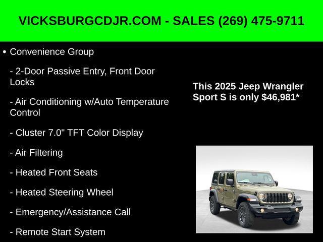 new 2025 Jeep Wrangler car, priced at $46,981