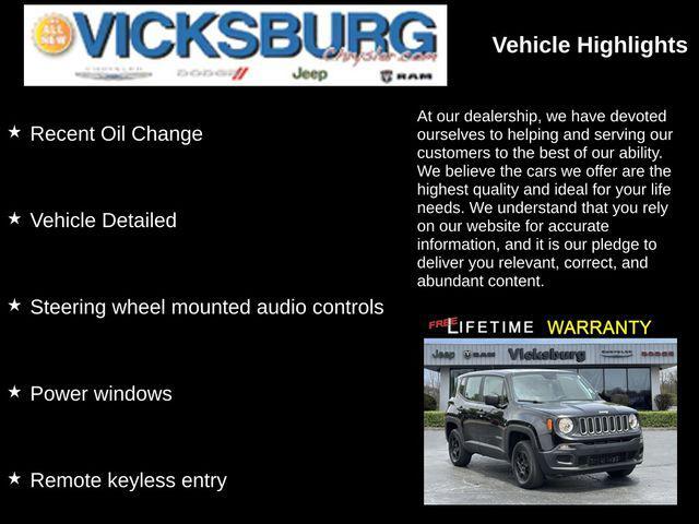 used 2018 Jeep Renegade car, priced at $12,995