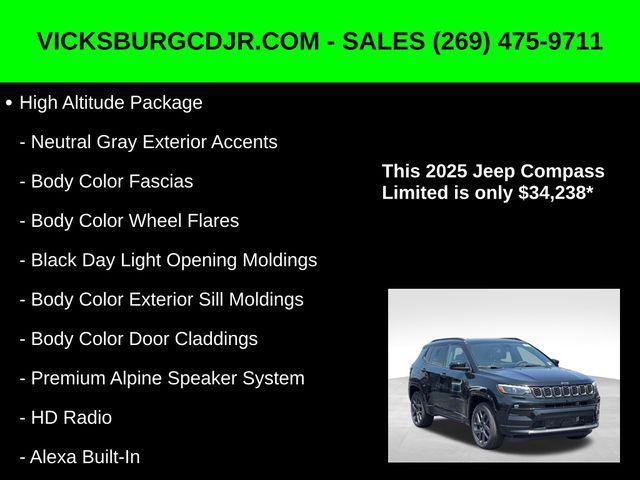 new 2025 Jeep Compass car, priced at $34,238