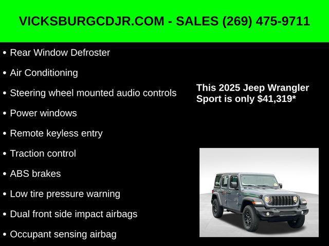 new 2025 Jeep Wrangler car, priced at $41,319