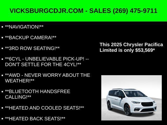 new 2025 Chrysler Pacifica car, priced at $53,569